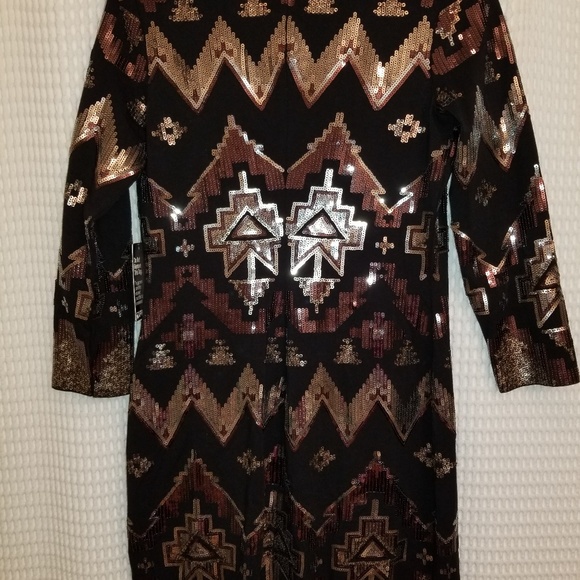 Express NWT shimmer dress Gold and Silver - Picture 4 of 7